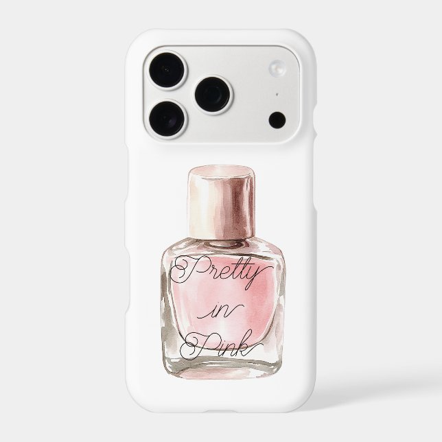 Pretty in Pink Nail Polish Bottle White Case-Mate iPhone Case (Back)