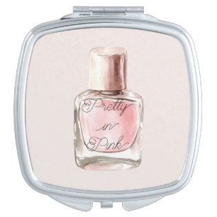 Pretty in Pink Nail Polish Compact Mirror