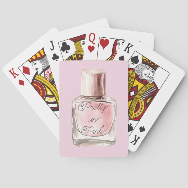 Pretty in Pink Nail Polish Poker Cards (Back)