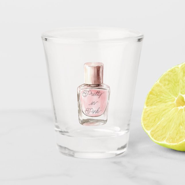 Pretty in Pink Nail Polish Shot Glass (Front)