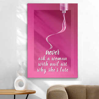 Pretty in Pink Nails Poster