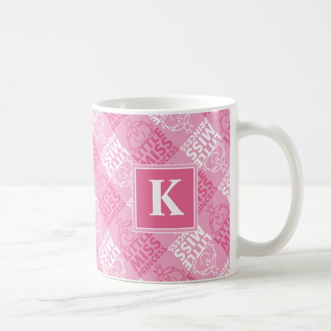 Pretty In Pink Pattern | Monogram Coffee Mug (Right)