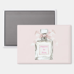 Pretty in Pink Perfume Bottle Bow Magnet