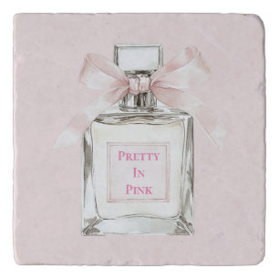 Pretty in Pink Perfume Bottle Bow Trivet
