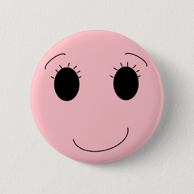 Pretty in Pink Pinback Button (Front)