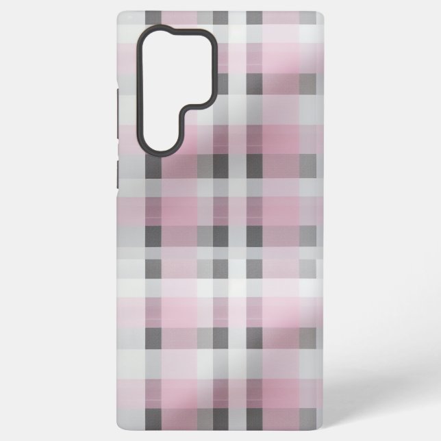 Pretty in Pink Plaid Pattern – Trendy Tartan  Samsung Galaxy Case (Back)