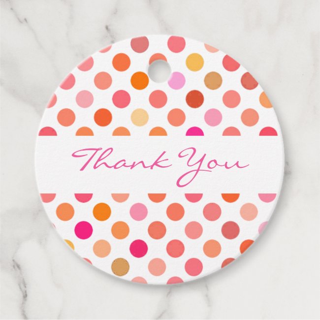 Pretty in Pink Polka Dots Favor Tags