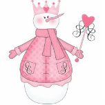 Pretty in Pink Princess Snow Lady Ornament<br><div class="desc">If you love snowmen and you love the color pink you'll love our Snow Lady Pretty in Pink Princess ornament!</div>