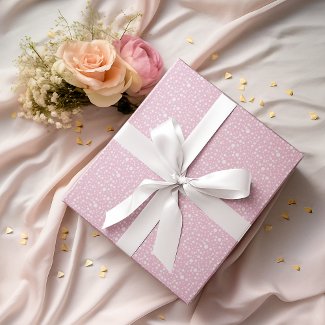 Pretty in Pink Random Sized White Polka Dots