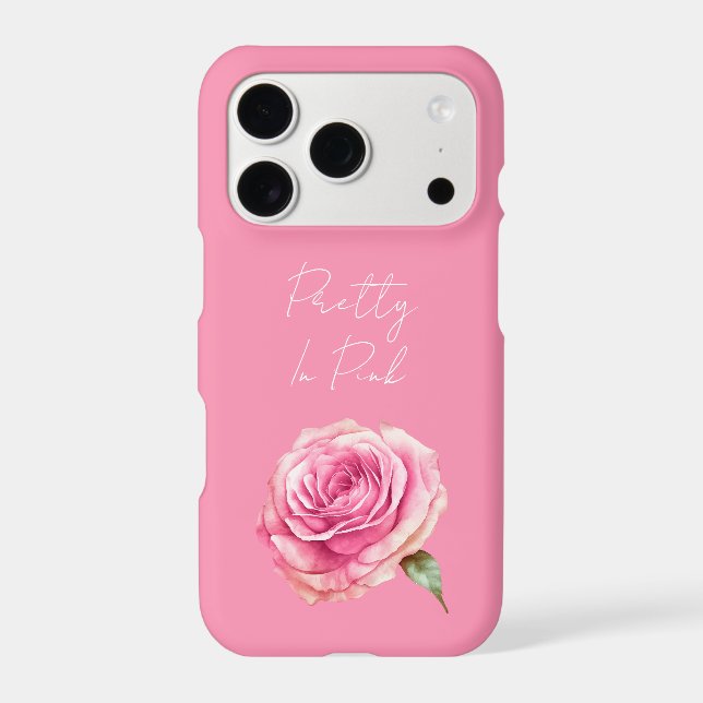 Pretty in Pink Rose iPhone Case (Back)