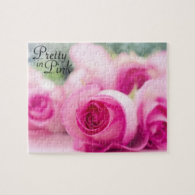 Pretty in Pink Roses Jigsaw Puzzle (Horizontal)