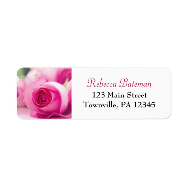 Pretty in Pink Roses Label (Front)