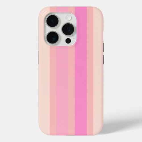 Pretty in Pink Stripes iPhone 15 Pro Case