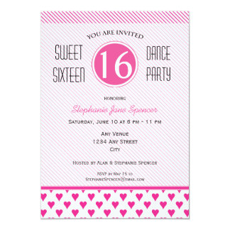 Pretty In Pink Sweet 16 Invitations 6