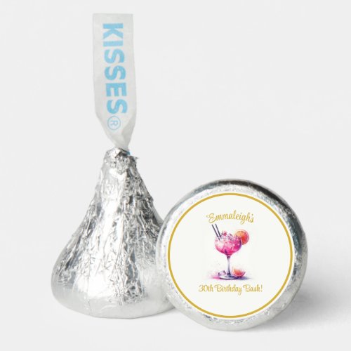Pretty in Pink Themed Cocktail Birthday Hersheys Kisses