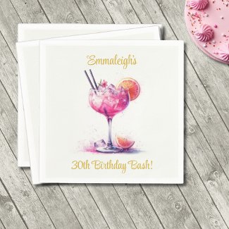 Pretty in Pink Themed Cocktail Birthday