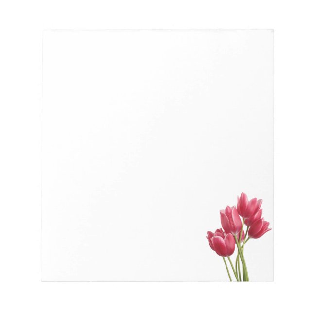Pretty in Pink Tulips Notepad (Front)