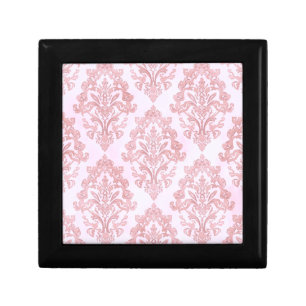 Pretty in Pink Victorian Damask Watercolor Pattern Gift Box
