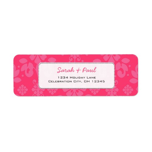 Pretty in Pink Yarrow Floral Return Address Label