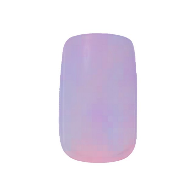 Pretty in Pixelated Pink and Purple (TF) Minx Nail Art (Left Thumb)