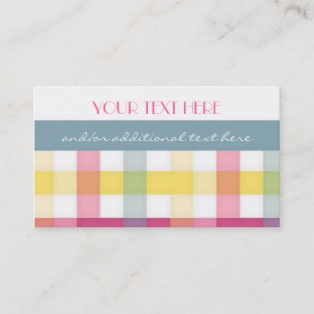 Pretty In Plaid Business Card by cami7669 at Zazzle