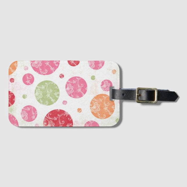 Pretty In Polkadots Collection Luggage Tag (Front Horizontal)