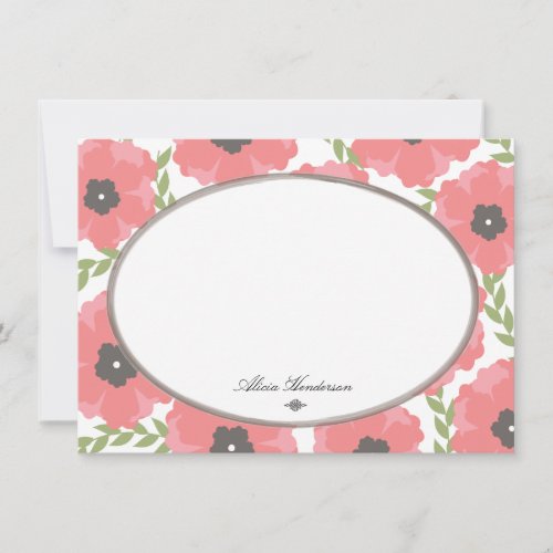 Pretty in Poppies Flat Note Cards