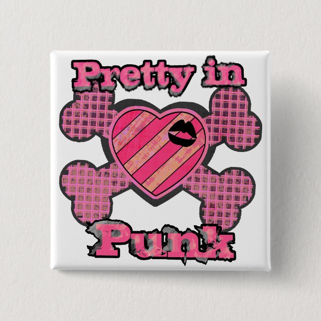 Pretty in Punk Pinback Button (Front)