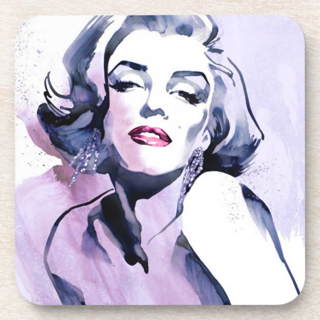 Pretty in Purple Drink Coaster (Front)