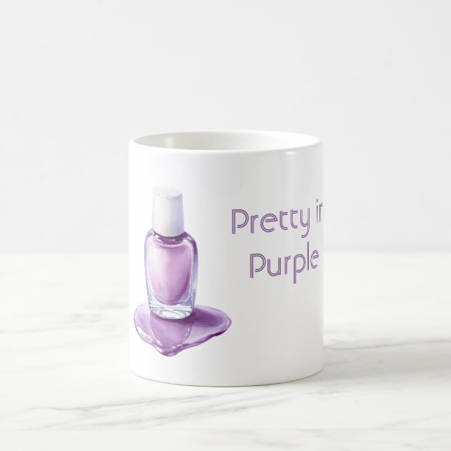 Pretty in Purple Nail Polish Coffee Mug (Center)