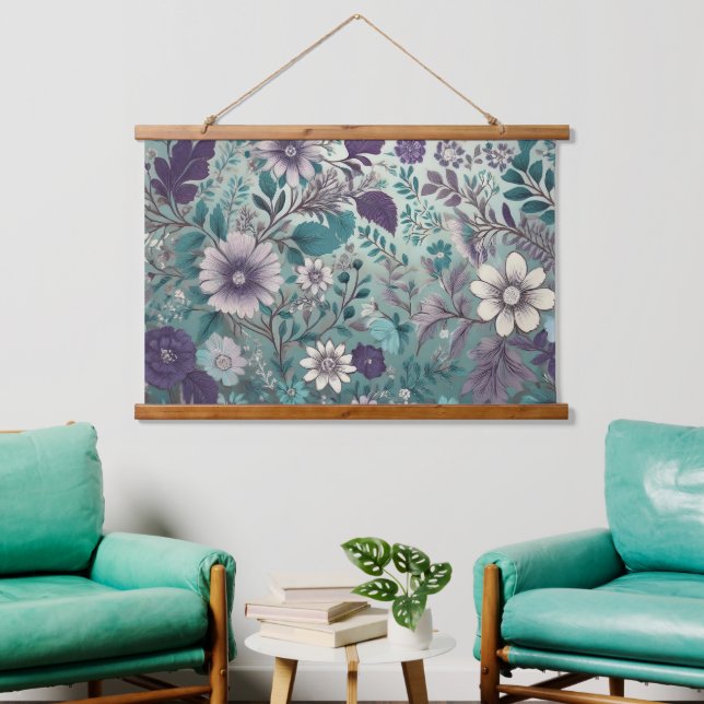 Pretty in Purple Wall Hanging Tapestry (Living Room)