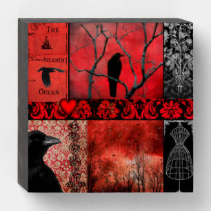 Pretty In Red Wooden Box Sign