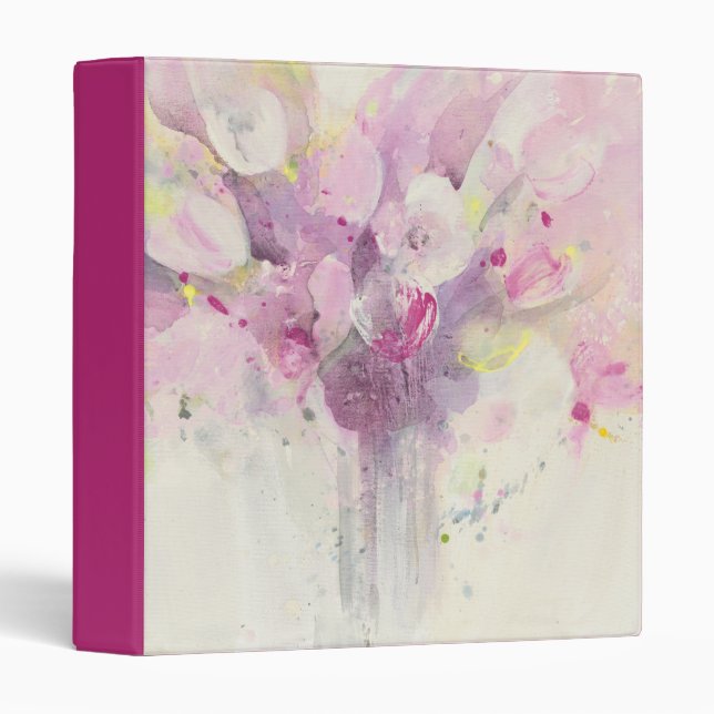 Pretty in Spring | Soft Pink Bouquet 3 Ring Binder (Front/Spine)