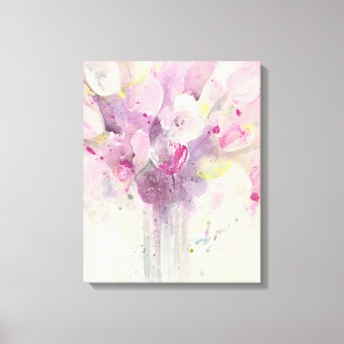 Pretty in Spring  Soft Pink Bouquet Canvas Print