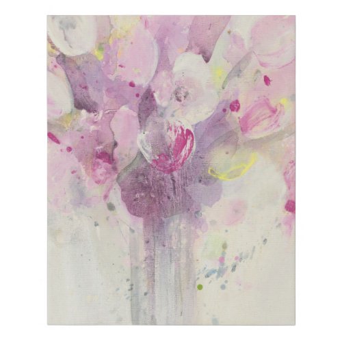 Pretty in Spring  Soft Pink Bouquet Faux Canvas Print