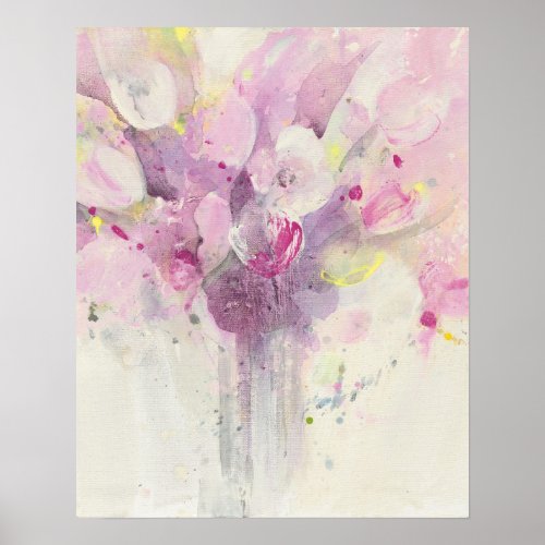 Pretty in Spring  Soft Pink Bouquet Poster
