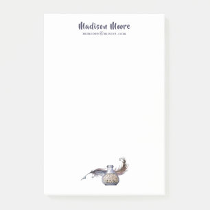 Pretty Ink & Quill Name Personalized Post-it Notes