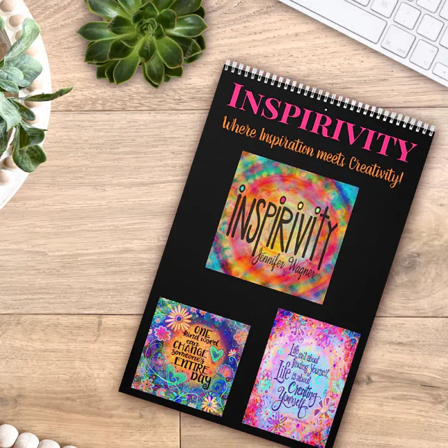 Pretty Inspirational Fun Single Page Inspirivity Calendar | Zazzle