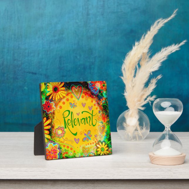 Pretty Inspiring Relevant Floral Inspirivity Easel Plaque (Insitu)