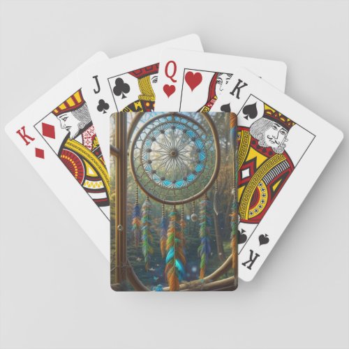 Pretty Intricate Suncatcher Dreamcatcher Art Playing Cards