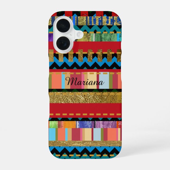 pretty iPhone-6 with colorful stripes pattern Iphone Case (Back)