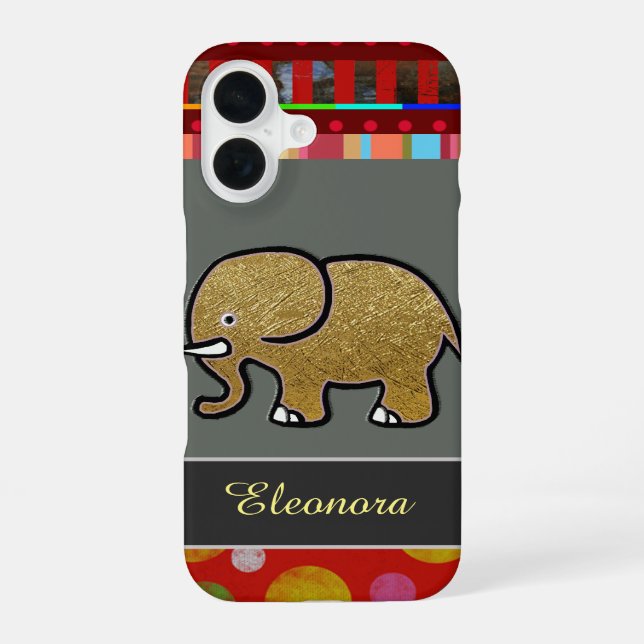 pretty iPhone 6 with elephant personalized Case (Back)