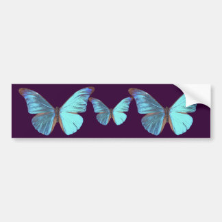 Pretty Iridescent Blue Butterfly Bumper Sticker