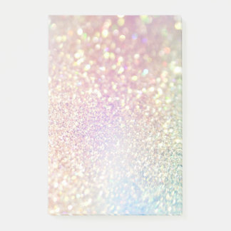 Pretty Iridescent Bokeh & Faux Glitter 1 Post-it Notes