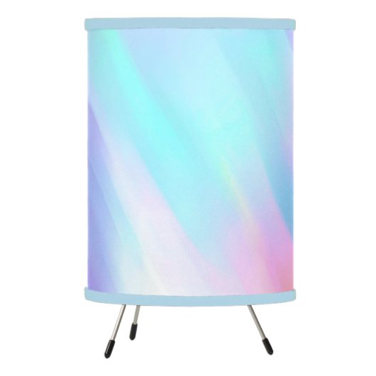 Pretty Iridescent Effect Pastels Pattern Tripod Lamp (Left)