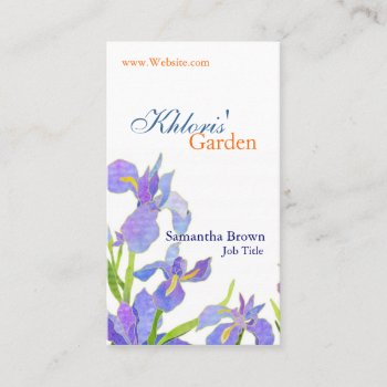 Pretty Iris Professional Florist Business Cards by daphne1024 at Zazzle