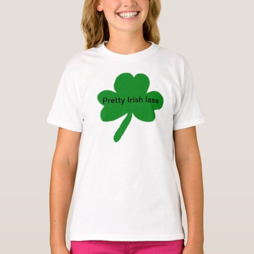 Pretty Irish Lass Shamrock T_Shirt
