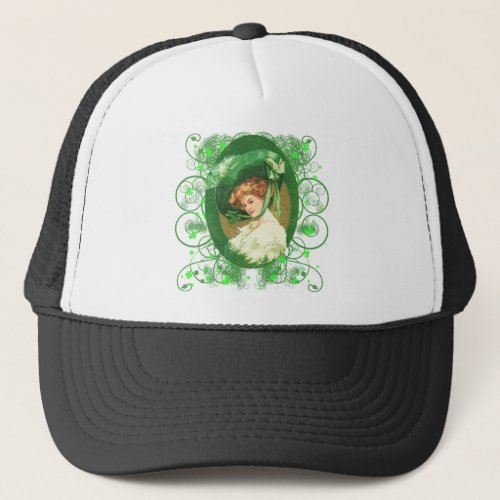 Pretty Irish Woman Vintage Design Trucker Hat