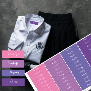Pretty Iron on School Clothing label 