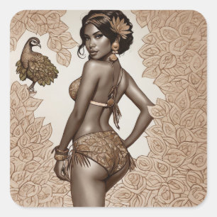 Pretty is as Pretty Does Square Sticker